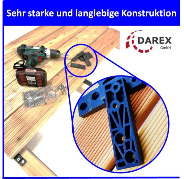 F117 Abstandhalter für Terrassen verdeckte Befestigung Inkl. Edelstahl Schrauben – Bild 10