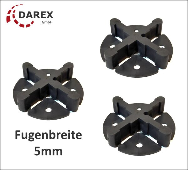 Fugenkreuze fuer Terrassenplatten mit Bodenplatte DAREX gmbh 5mm
