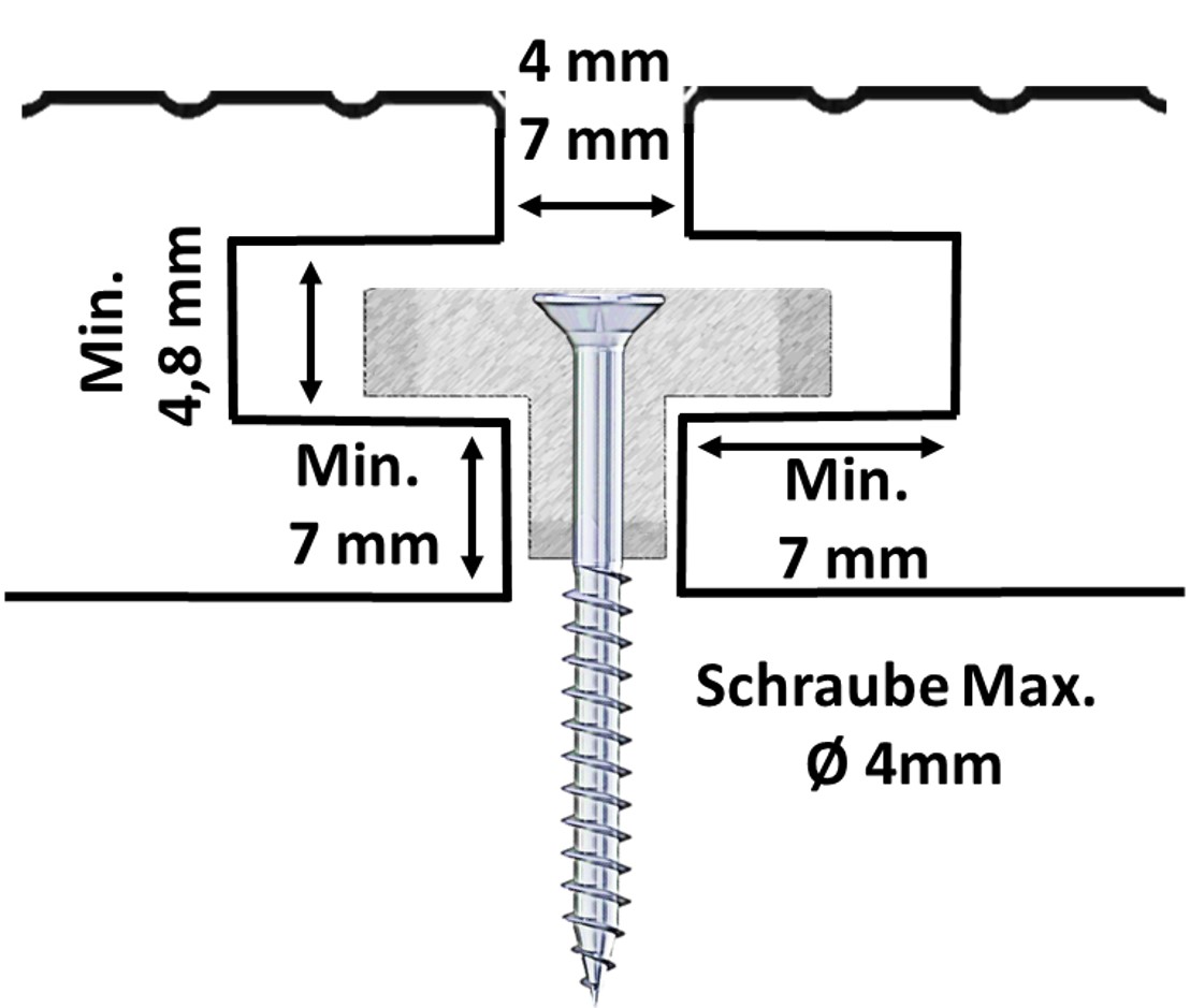 WPC Clips 7 mm WPC Klammer Montageclips Uni Terrassenclips 8 WPC Clips WPC Klammer Montageclips 7 5 7 DAREX bit start 211