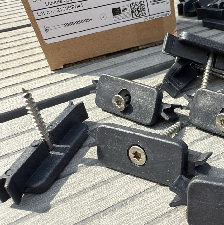 WPC Clips 7 mm WPC Klammer Montageclips Uni Terrassenclips 10 WPC Clips WPC Klammer Montageclips 7 5 7 DAREX