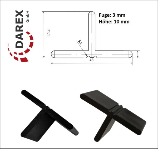 Fugenkreuze 3 mm/10 mm für Terrassenplatten Bodenplatten Fliesenkreuze 500 Stk 