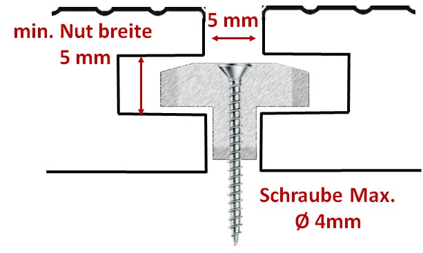 WPC Clips 5 mm Befestigung Klammern
