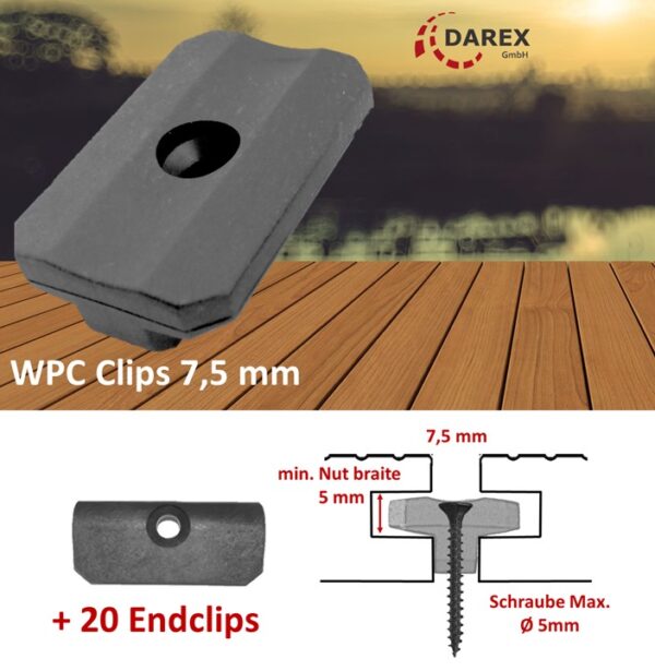 WPC 75 mm Skitze Holzschraube
