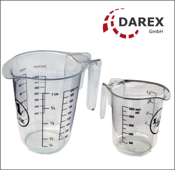 Messbecher Kunststoff Messkanne 0 5 1 L DAREX GMBH LOGO