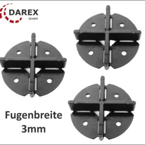 Fugenkreuze fuer Terrassenplatten mit Bodenplatte DAREX gmbh 3mm