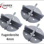 Fugenkreuze fuer Terrassenplatten mit Bodenplatte DAREX gmbh 4mm
