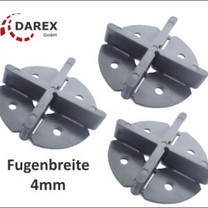 Fugenkreuze fuer Terrassenplatten mit Bodenplatte DAREX gmbh 4mm