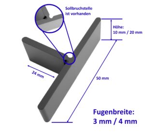Fugenkreuz T stück T form fugen T Terrassenplatten T Stück für Gartenplatten T Form