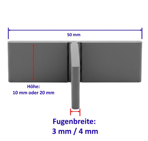 Fugenkreuz T stück T form fugen T Terrassenplatten T Stück für Gartenplatten T Form DIMEN